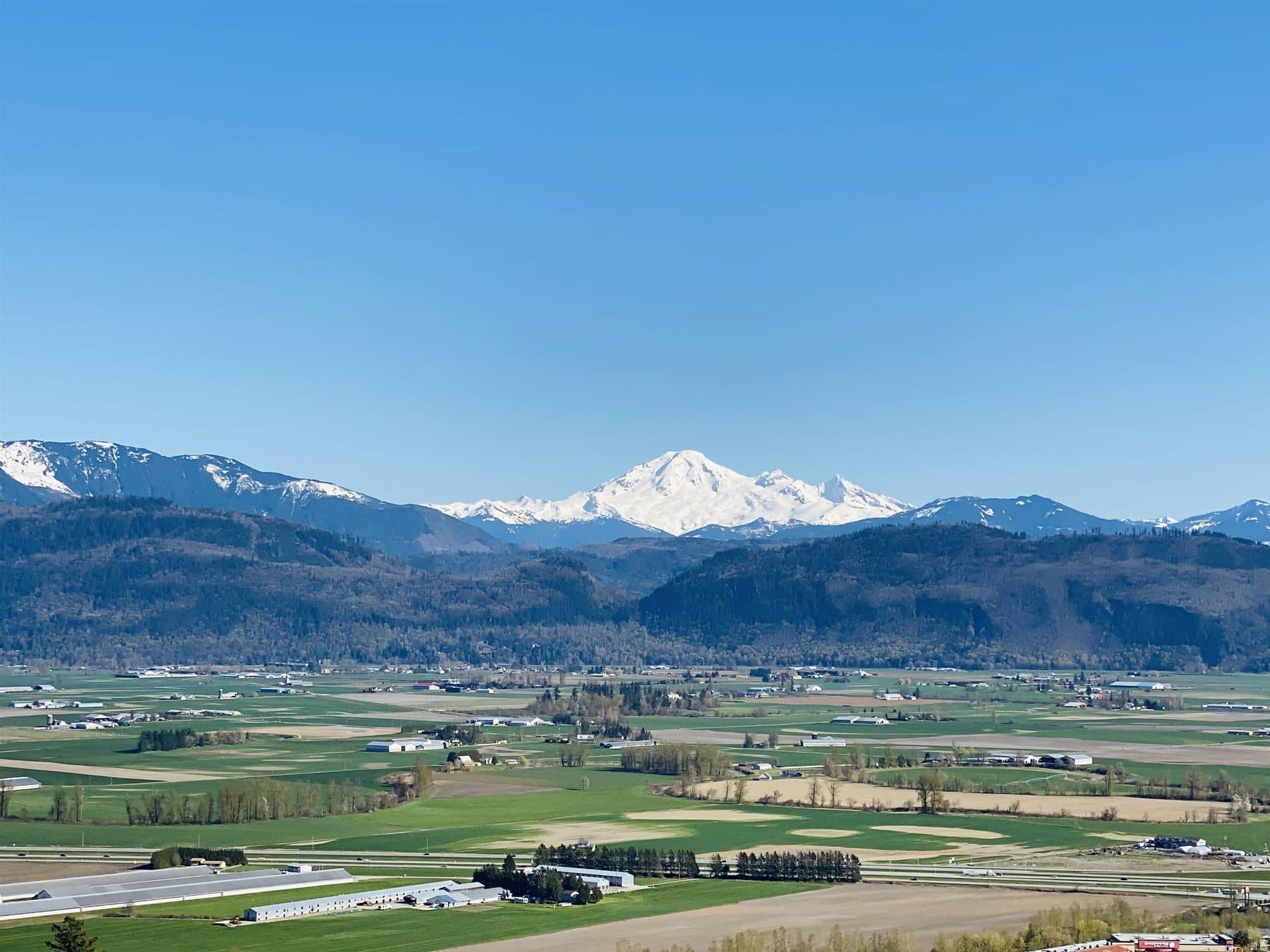 The Fraser Valley and Mount Baker, near CNPG's home in Abbotsford, British Columbia.